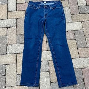 Eddie Bauer Straight Curvy Denim Blue Jeans Size 8